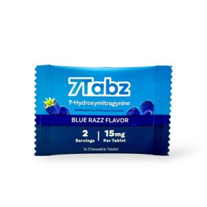 7Tabz 7-Hydroxymitragynine Kratom Extract Tablets Blue Razz 15mg Per Tablet
