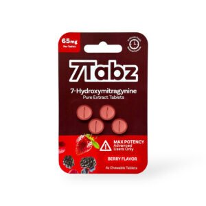 7Tabz 7-Hydroxymitragynine Max Potency Kratom Tablets Berry 65mg Per Tablet