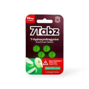 7Tabz 7-Hydroxymitragynine Max Potency Kratom Tablets Green Apple 65mg Per Tablet